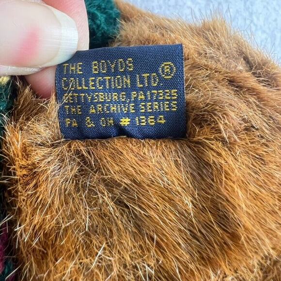 Boyds Bears Plush Bear 11" Knitted Sweater Beanie 1997 Waitsfield 94853 Bearwear - Picture 9 of 10